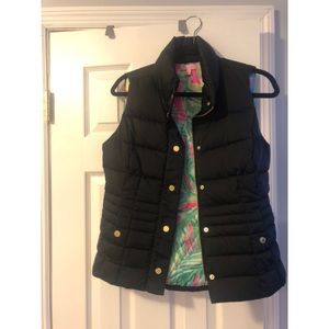 Lilly Pulitzer puffer vest - black - small